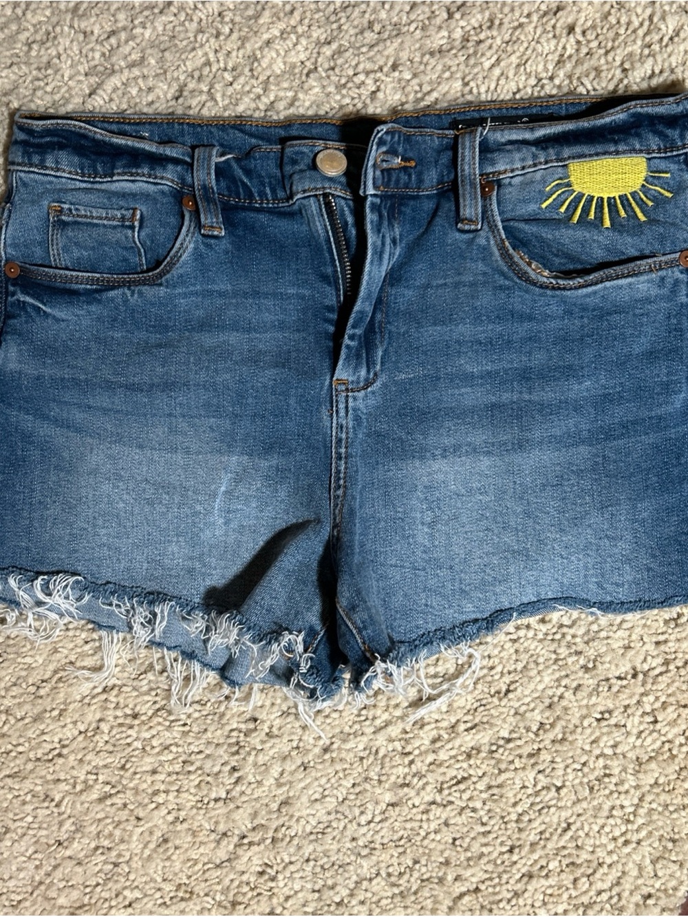 BLANKNYC The Astor Denim Shorts - Light Blue with Contrasting Stitch